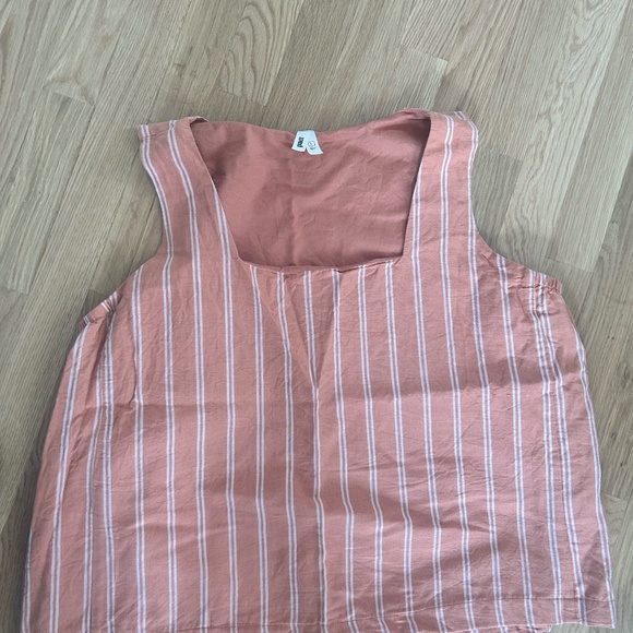 Pact Pants - Pact Canopy Linen Blend- Size L- Orange Stripe